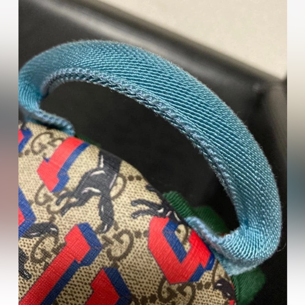 Gucci Red And Blue Patterned Backpack - image 7